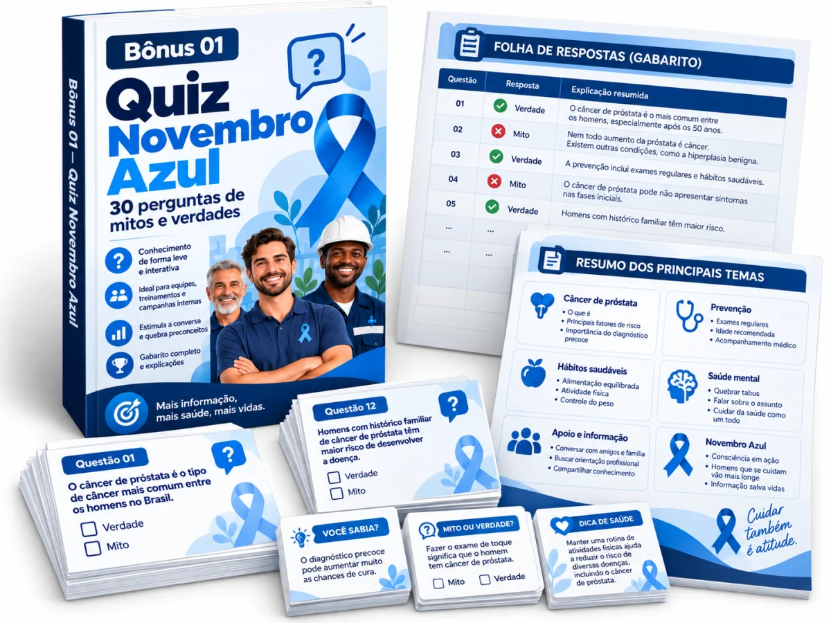 Bônus: Quiz Novembro Azul: 30 Perguntas de Mitos e Verdades