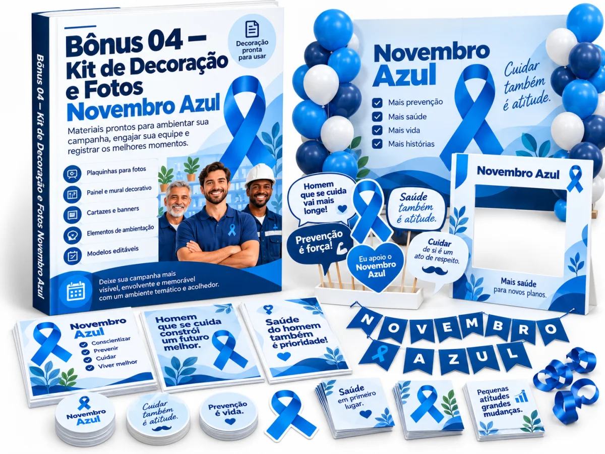 Bônus: Kit de Decoração e Fotos Novembro Azul
