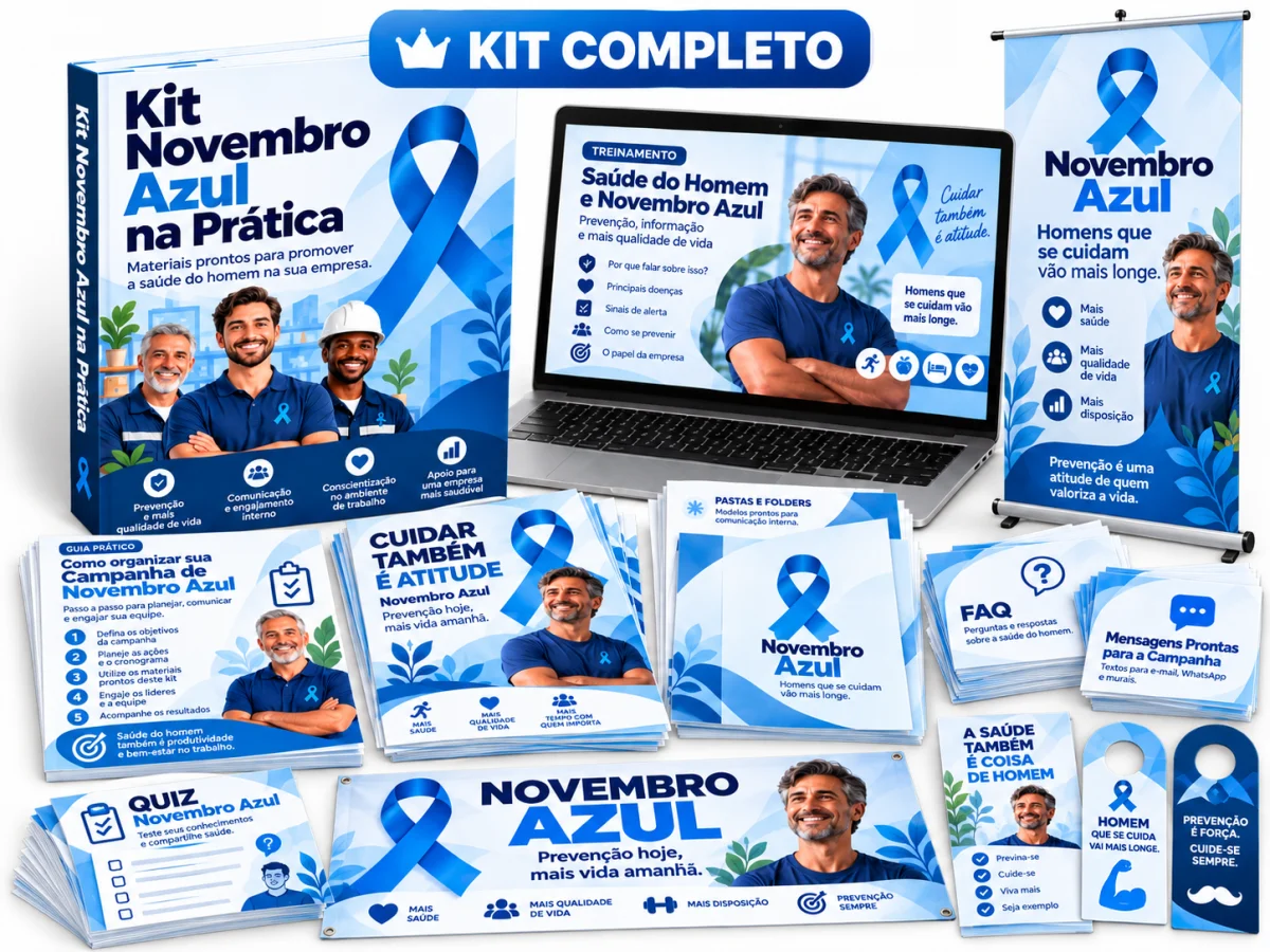 Todos os materiais do Kit Novembro Azul na Prática